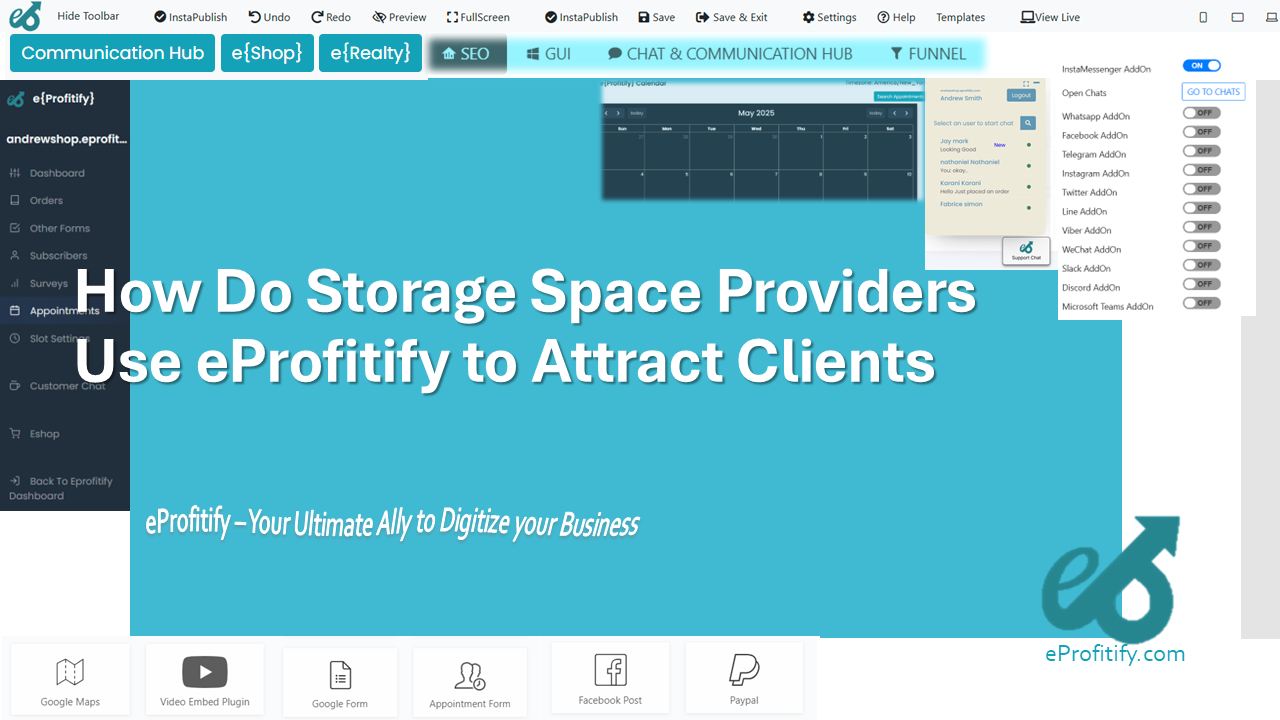 How Do Storage Space Providers Use eProfitify to Attract Clients